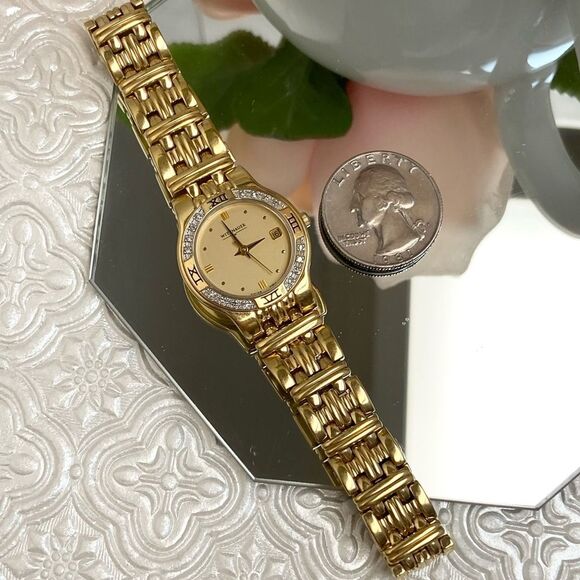 Wittnauer 2003 Diamond Accented Bezel Swiss Quartz Dress Watch - Picture 9 of 16